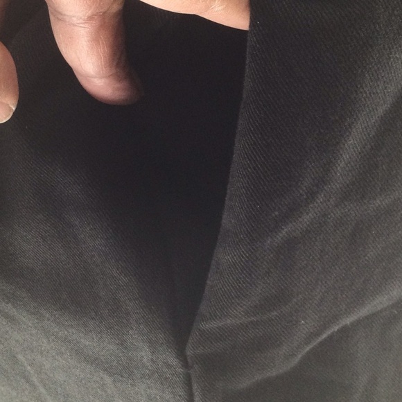 The Weeknd Black Denim Contrast White Stitch Long Trench Coat - Picture 14 of 15